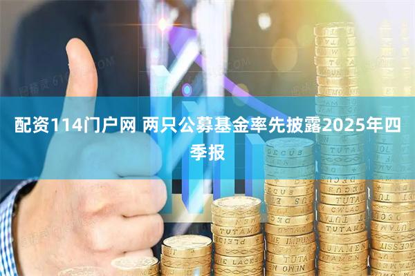 配资114门户网 两只公募基金率先披露2025年四季报